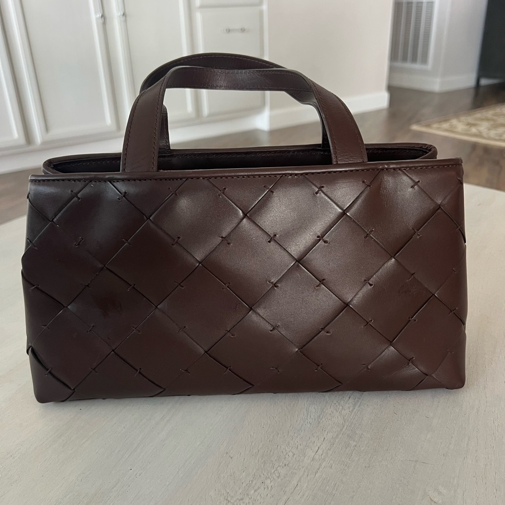 Cole Haan Brown Woven Leather Handbag